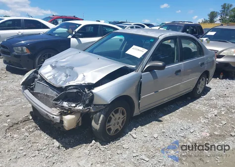 2001 Honda Civic Lx z USA, uszkodzony, nr VIN 2HGES165X1H534419